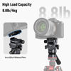 Picture of NEEWER Tripod Fluid Head with +/-10° Leveling Base (37mm Dia.), Metal Pan Tilt Head with Arca Type QR Plate, Telescopic Handle for Compact Video Camera DSLR Camera, Max Load 8.8lb/4kg, GM27, Grey