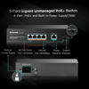 Picture of MokerLink 5 Port Gigabit POE Switch, with 4 POE+ Ports 1000Mbps, 78W IEEE802.3af/at, Unmanaged Plug and Play, Sturdy Metal Fanless