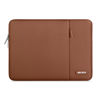 Picture of MOSISO Laptop Sleeve Bag Compatible with MacBook Air/Pro, 13-13.3 inch Notebook, Compatible with MacBook Pro 14 inch M3 M2 M1 Chip Pro Max 2024-2021, Polyester Vertical Case with Pocket, Caramel Brown