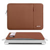 Picture of MOSISO Laptop Sleeve Bag Compatible with MacBook Air/Pro, 13-13.3 inch Notebook, Compatible with MacBook Pro 14 inch M3 M2 M1 Chip Pro Max 2024-2021, Polyester Vertical Case with Pocket, Caramel Brown