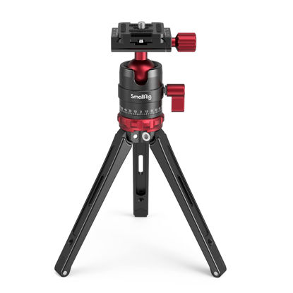 Picture of SmallRig Tripod for iPhone Desktop Mini Tripod - Aluminum Alloy 20 inches/ 50 cm with 360 Degree Ball Head, 1/4 inch Quick Shoe Plate for Vlogging DSLR Camera Video, Load up to 11 pounds-3033