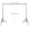 Picture of SLOW DOLPHIN Photo Video Studio 10x7ft(WxH) Adjustable Backdrop Support System Kit Background Stand with Carry Bag