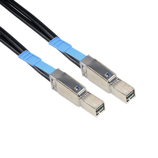 Picture of Amphenol CS-SASMINIHD2-003 External 4X HD Mini-SAS Cable, SFF-8644 to SFF-8644, 3 m, 10', Black