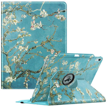 Picture of Fintie Rotating Case for iPad Air 13-inch (M2) 2024 with Pencil Holder - 360 Degree Swiveling Protective Stand Cover with Auto Wake/Sleep, Blossom