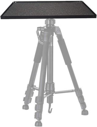 Picture of Coret Projector Tray, Laptop Tray Platform Holder Pallet for 3/8" or 1/4" Screw Tripod Stand Mount, Widely Use in Classrooms, Meeting Rooms,Stage,Studio, Office, Outdoor (9 x 13 inch)