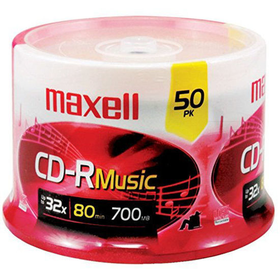 Picture of Maxell 625156 80min 700MB 32x Music CD-Rs 50 Pack Spindle CDR80MU50PK Consumer Electronics Accessories