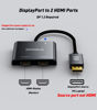 Picture of SWITCHFLUX DisplayPort to Dual HDMI Adapter [4K@60Hz] DP to HDMI Splitter 1 in 2 Out Extended Display, DP 1.2 to 2 HDMI Female Converter for Dual Monitors Compatible with PC,Graphic Card and More