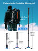 Picture of Camera Monopod, Moman MA65 Monopod with Feet Extendable Aluminum Pole with Tripod Stand Base for DSLR Camera Camcorder and Fill Light Max Load 22 Lbs, Camera-Monopod-Extendable-Portable-Aluminum