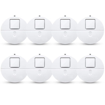 Picture of EVA LOGIK Modern Ultra-Thin Window Alarm with Loud 120dB Alarm and Vibration Sensors Compatible with Virtually Any Window, Glass Break Alarm Perfect for Home, Office, Dorm Room- 8 Pack