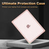 Picture of MOSISO Compatible with MacBook Air 13 inch Case 2024 2023 2022 M3 A3113 M2 A2681, Anti-Cracking Heavy Duty TPU Bumper Plastic Hard Case&Keyboard Skin&Screen Film for MacBook Air 13.6, Pink