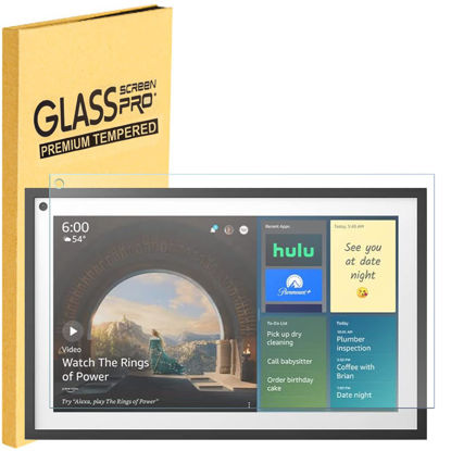 Picture of MUBUY-GOL Tempered Glass Screen Protector for Echo Show 15 Full HD Clear Hard Anti-Scratch Ultra-Thin Anti-Fingerprint Waterproof Tempered Glass Screen Film Compatible for Echo Show 15