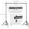 Picture of HYJ-INC Photo Video Studio 10 Ft Adjustable Background Stand Backdrop Support System Kit with Photography Background Holder Carry Bag