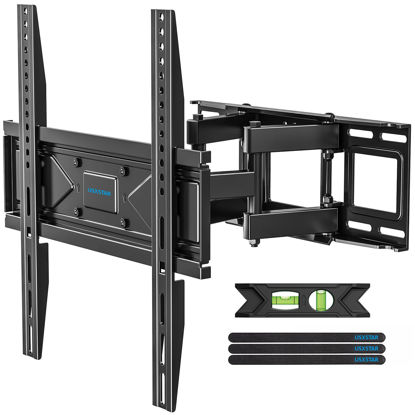 Picture of UL Listed Full Motion TV Wall Mount for Most 32-70 inch TVs, Wall Mount TV Bracket for 40 50 55 65 inch TV with Smooth Swivel, Tilt, Extension, Level-Has Hardware & Drill Template