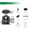 Picture of Accsoon Toprig Ball Head, Tripod Ball Head 51mm Diameter Panorama Ball Head Compatible with 1/4'' Screw Quick Release Plates for Tripod, DSLR Cameras, Camera Slider, Monopod, Max Laod 20kg