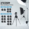 Picture of Sandbags 8 Packs, Sandbag Weights for Backdrop Stand Sandbags, SandBag for Weight, Weight Bags with Zipper and Buckle Straps for Support Heavy Duty Light Stand