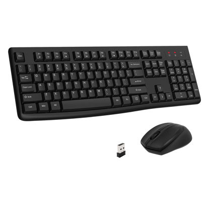 Picture of Wireless Keyboard and Mouse Combo, EDJO Full-Sized 2.4GHz USB Computer Wireless Keyboard and Wireless Optical Mouse for Windows, Mac, Laptop/Desktop/PC