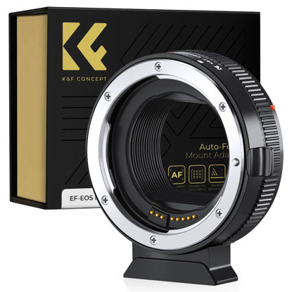 Picture of K&F Concept EF to EOS R Adapter, Auto Focus Lens Mount Adapter for Canon EF EF-S Lens and Canon EOS R Mount Cameras