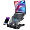 Picture of Lifelong Adjustable Laptop Stand with Phone Holder- Ergonomic Portable Foldable Multi-Angle Laptop Riser for 10-17” Laptops, Tablets, Smartphones