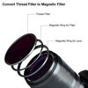 Picture of Kase 82mm Magnetic Lens Filter Adapter Ring Kit Pro - Convert 82mm Screw in Thread Filter to Magnetic Filter