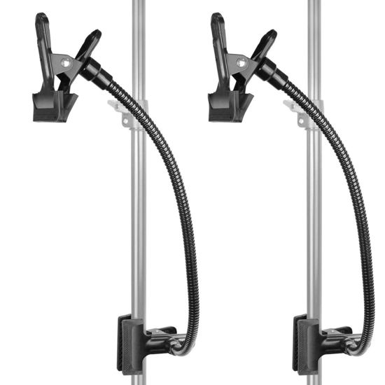 Picture of LimoStudio (2 Pack) Heavy Duty Photography Lighting Stand Flash Magic Clamps with Flex Arm, Gooseneck Mount for Table Top Mount, Multi Purpose Super Clamps, AGG3275