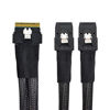 Picture of xiwai PCI-E Ultraport Slimline SAS Slim 4.0 SFF-8654 8i 74pin to Dual SFF-8087 Mini SAS Cable PCI-Express