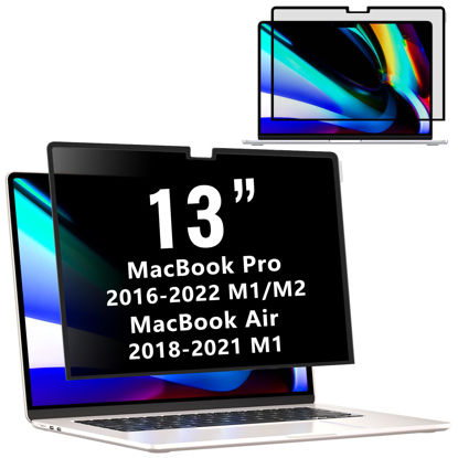 Picture of ZOEGAA MacBook Air 13 inch Privacy Screen (2018~2021,M1), Privacy Screen MacBook Pro 13 inch(2016~2023), Removable & Reusable Laptop Privacy Screen and Anti-Spy Anti-Blue Light Anti-Glare Protector