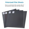 Picture of Adhesive Polarized Film Sheets 0/90/45/135 Degree Polarizer Linear Polarizing Filter 11.8x9 inches for Screen Repair and Educational Physics, 4 Pack