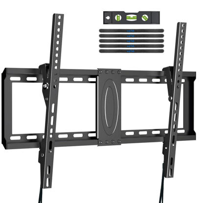 Picture of Suptek Tilt TV Wall Mount Bracket for Most 37-82 inch TV, Universal Mount with Max 600x400mm VESA and 132lbs Loading Capacity, Fits Studs 24" Apart, Low Profile with Magnetic Bubble Level (MT5082)