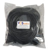 Picture of Five Pack of YCS Basics Black 10 Foot DB9 9 Pin Serial / RS232 Male/Female Extension Cables