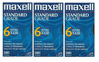 Picture of Maxell VHS Blank 3-Pack Standard Grade T-120 6 Hour EP Mode /246m