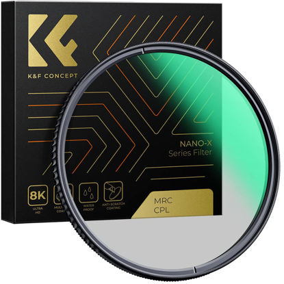 Picture of 67mm Circular Polarizers Filter, K&F Concept 67MM Circular Polarizer Filter HD 28 Layer Super Slim Multi-Coated CPL Lens Filter (Nano-X Series)