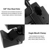 Picture of Jorixxy Super Clamp for Round Pipe Flat Surface,for Photography Studio Camera and Video Lighting Mounting,Multi-Function Studio Clip Mount with 1/4" 3/8" Male Stud Spigot(2 x Super Clamp)