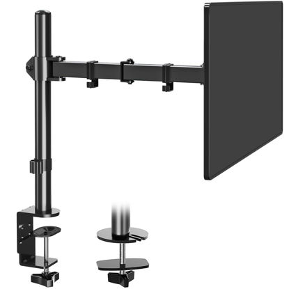 Picture of MOUNTUP Single Monitor Desk Mount, Fully Adjustable Single Monitor Arm Stand, Computer Screen Mount for 1 Max 32 Inch,17.6 lbs Display, Monitor Stand with Clamp&Grommet Base, VESA 75x75mm 100x100mm