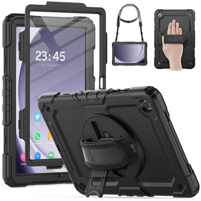 Picture of HXCASEAC Case for Samsung Galaxy Tab A9+/ A9 Plus Case 11 Inch, Protective with Screen Protector/Hand Strap/Pen Holder, Sturdy Shockproof Galaxy A9 Plus Tablet Case 2023 SM-X210/X216/X218 - Black