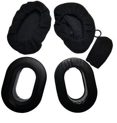 Picture of Race Radios Direct Racing Headset Aviation Ear Gel Seal Cloth Covers Mic Muff Repair Upgrade Kit