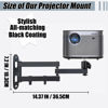 Picture of 2-Be-Best Projector Wall Mount 14" Foldable Arm 2 Thread Adapters Universal Projector Mount Quality Cold-rolled Steel Projector Mount Compatible with XGIMI, PVO, TMY, AuKingProjectors Upgraded Black