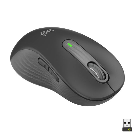 Picture of Logitech Signature M650 L Left Wireless Mouse - For Large Sized Left Hands, 2-Year Battery, Silent Clicks, Customizable Side Buttons, Bluetooth, for PC/Mac/Multi-Device/Chromebook - Graphite