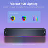 Picture of Gaming Computer Speaker, Colorful RGB Light, Dual Powerful 7W Drivers PC Soundbar, Bluetooth 5.0 or 3.5mm AUX-in Connection, Computer Sound Bar for Desktop PC Speakers for Laptop