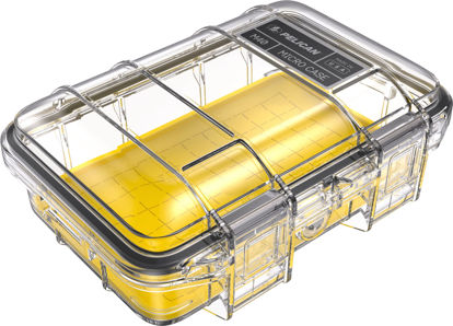 Picture of Pelican M40 Micro Case - Waterproof Case (Dry Box, Field Box) for iPhone, GoPro, Camera, and more (Yellow/Clear)