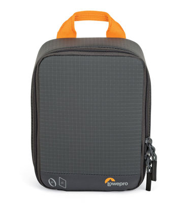 Picture of Lowepro GearUp Filter Pouch 100, Camera Case for Filter, Filter Case with 10 Sheet Filters, 2 Round Filters, Filter Mount, Non-Scratch Card Sleeve, Made with Recycled Fabrics, Grey