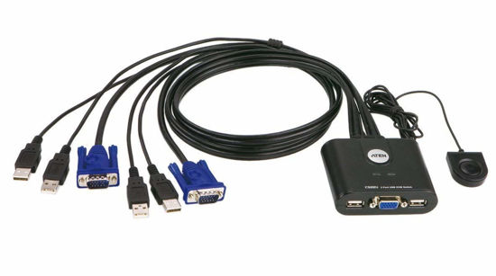 Picture of ATEN CS22U 2-Port USB KVM Switch Remote Port SELECTOR, 0.9M Cables