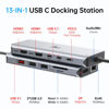 Picture of USB C Laptop Docking Station 3 Monitors - 13 in 1 USB C Hub with 2 HDMI+DisplayPort+10Gbps USB A/C, 6 USB, 100W PD, Ethernet, SD/TF, Audio, LIONWEI USB C Dock for MacBook/Dell/HP/Surface