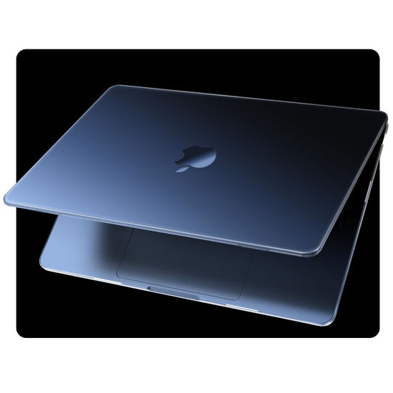 Picture of EooCoo [Ultra Thin Armor] Compatible with MacBook Air 15 inch Case 2024 2023 M3 M2 A3114 A2941, [100% Match Midnight][Anti-Fingerprint] Matte Protective Hard Shell&Keyboard Skin, Midnight Clear