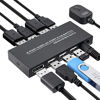 Picture of 2 Port Displayport KVM Switch 4K@60Hz, 2 Way DP USB Switch for 2 Computer Share 1 HD Monitor and Keyboard Mouse Printer, Including 2 DP Cables & 2 USB Cables