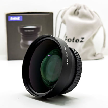 Picture of FotoZ 49mm 10x Professional Macro Conversion Lens, Super Macro Lens, for Canon EOS M6 M50 Mark II M100 M200 R50 R100 with EF-M 15-45mm RF-S 18-45mm Kit Lens