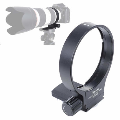 Picture of Tripod Mount Ring, iShoot 78mm Lens Collar Support for Canon EF 70-200mm f/2.8L is/II/III USM, 100-400mm f/4.5-5.6L is USM and 300mm f/4L is USM Lens, Built-in Arca-Swiss Type Quick Release Plate