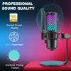 Picture of ZealSound Gaming USB Microphone for iPhone Phone PC,Metal Microphones with Quick Mute,RGB Indicator,Pop Filter,Shock Mount,Gain Control for Podcast