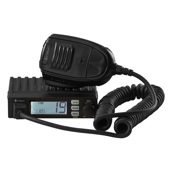 Picture of Cobra 19 MINI Recreational CB Radio - 40 Channels, Travel Essentials, Time Out Timer, VOX, Auto Squelch, Auto Power, Instant Channel 9/19, 4-Watt Output, Easy to Operate, Black