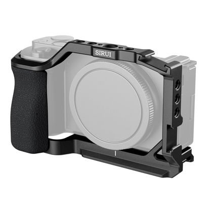 Picture of SIRUI ZV-E10 Camera Cage with Silicone Grip, Cage for Sony ZV-E10 with Built-in Quick Release Plate for Arca-Type, Cold Shoe, and 1/4”& 3/8” Threaded Holes, SC-ZV-E10