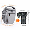 Picture of FOSOTO Compact DSLR Camera Bag Shoulder Crossbody Case Compatible for Canon EOS Rebel T6 T7 T8i T100 SL3 XTi 4000D 2000D Nikon D5600 D3400 D3500 Pentax K-70 Olympus E-M10 with Waterproof Rain Cover